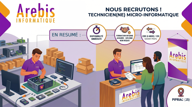 Arebis informatique recrute !